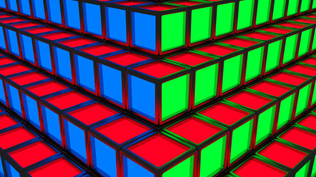 Colorful cube stack red floor free wallpaper for desktop - medium preview image