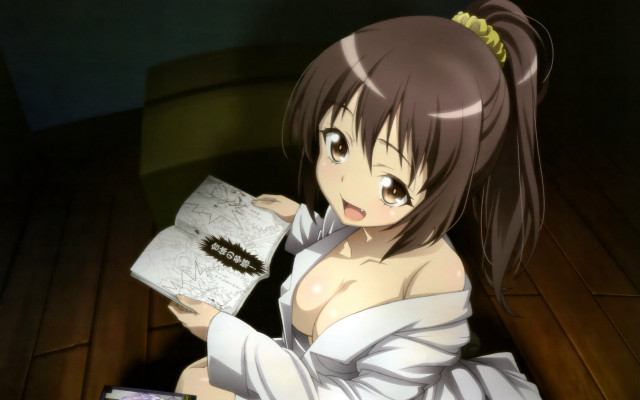 Woman white dress holding book free wallpaper for desktop - medium preview image