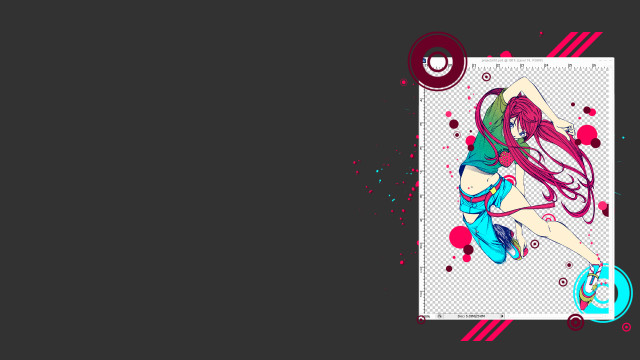 Dancing woman long hair colorful free wallpaper for desktop - medium preview image