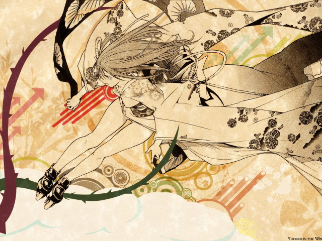 Woman dress flowered design tree free wallpaper for desktop - medium preview image