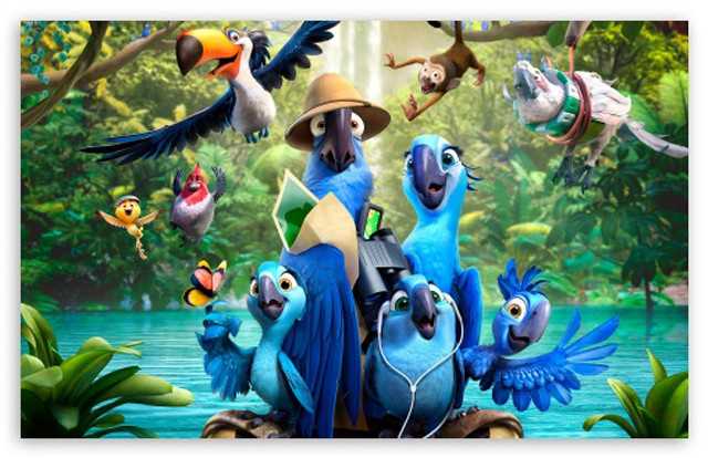 Birds flying river jungle man free wallpaper for desktop - medium preview image