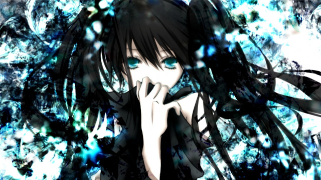 Gothic anime bluefire bikini blackrock free wallpaper for desktop - medium preview image