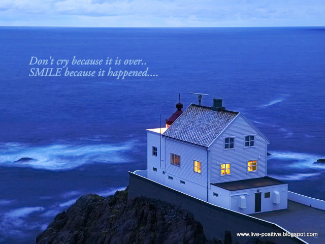 House cliff quote smile beach free wallpaper for desktop - medium preview image