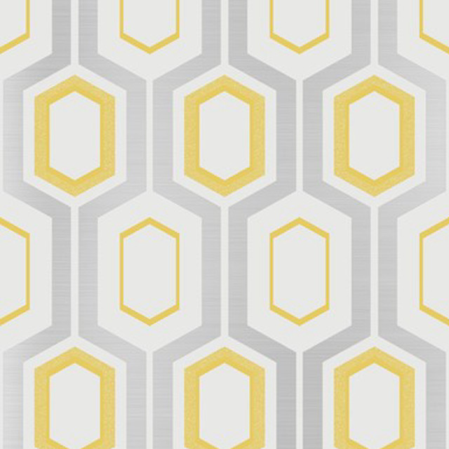 Yellow gray hexagonal pattern abstract free wallpaper for tablet - medium preview image