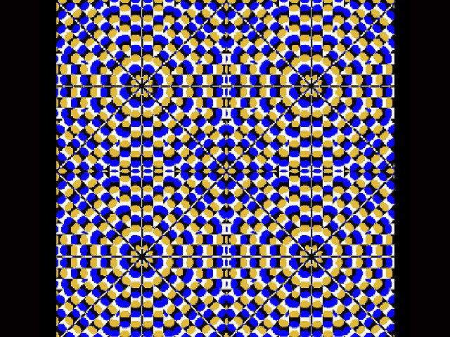 Blue yellow pattern black background free wallpaper for desktop - medium preview image