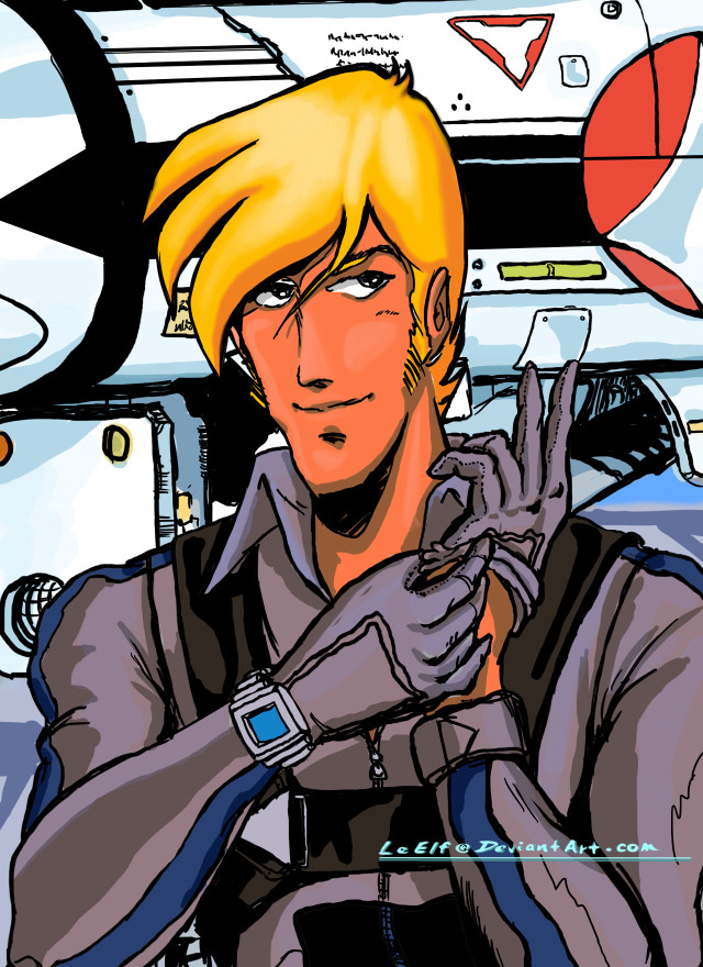 Yellow hair man black jacket free wallpaper for mobile - medium preview image