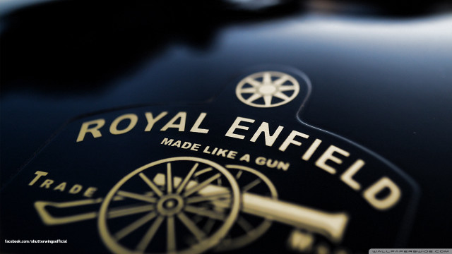 Royal enfield black motorcycle gold free wallpaper for desktop - medium preview image