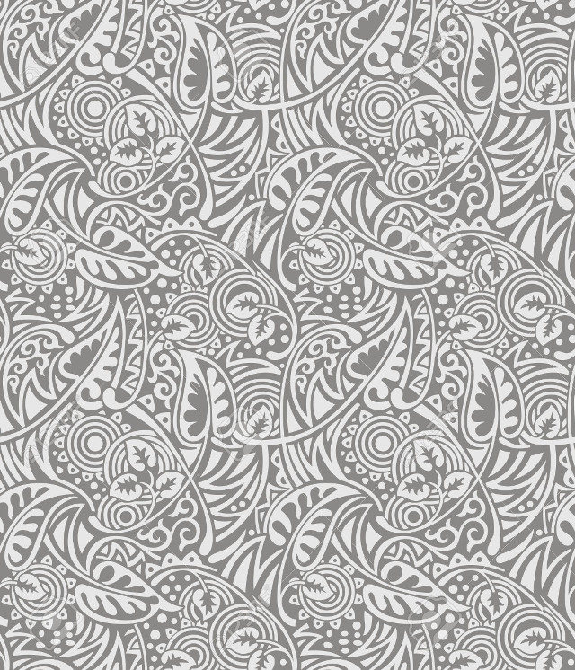 Gray white paisley pattern swirls free wallpaper for tablet - medium preview image