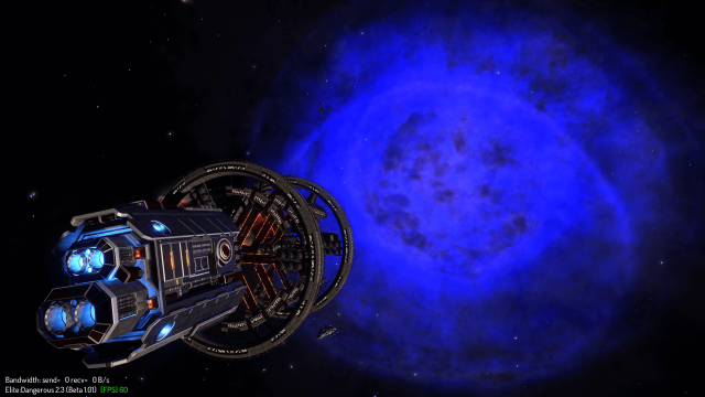 Space station blue star black free wallpaper for desktop - medium preview image