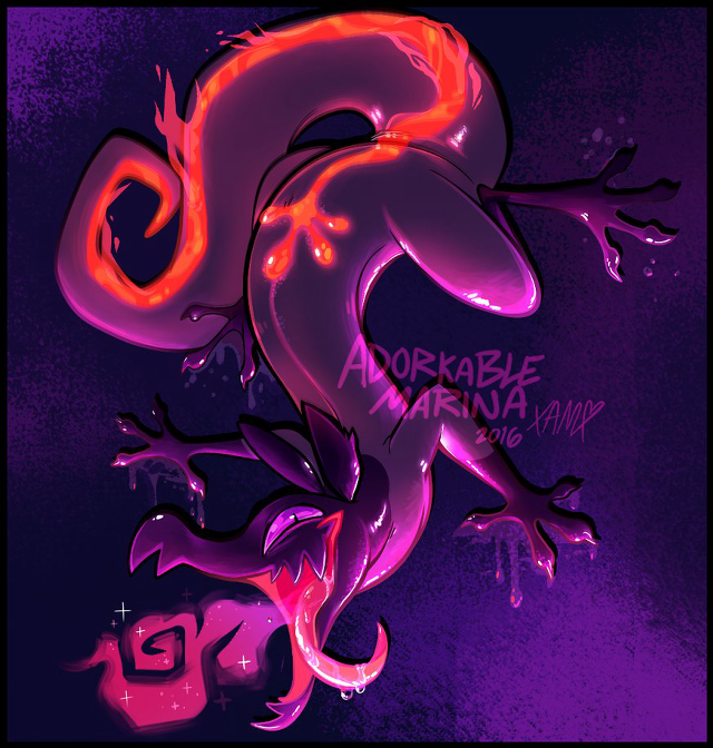 Purple red lizard night starry free wallpaper for tablet - medium preview image