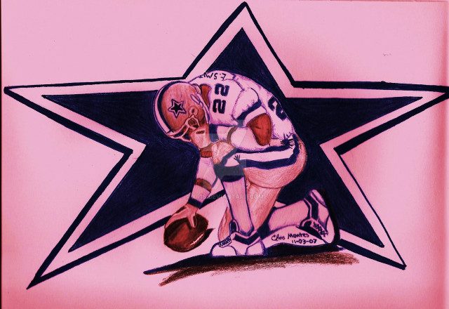 Football player kneeling football star free wallpaper for desktop - medium preview image