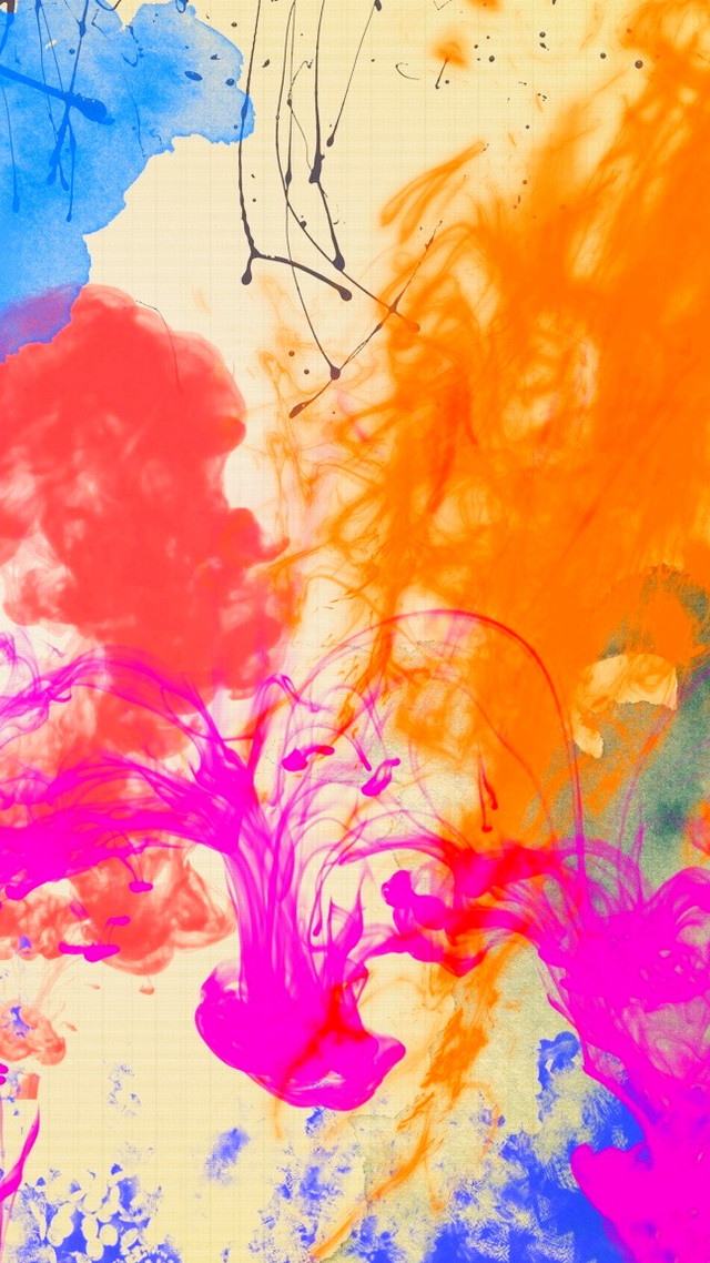 Colorful painting white background black free wallpaper for mobile - medium preview image