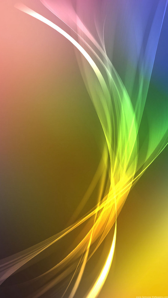 Colorful curved design rainbow background free wallpaper for mobile - medium preview image