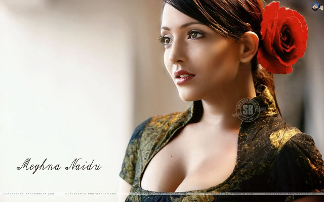 Woman flower dress head red free wallpaper for desktop - medium preview image