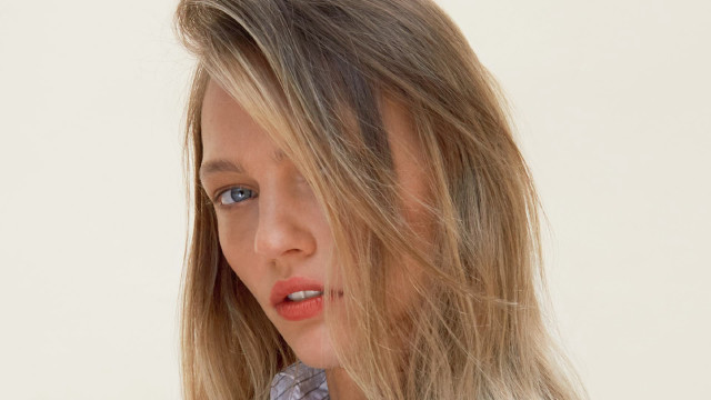 Woman long hair tie serious free wallpaper for desktop - medium preview image