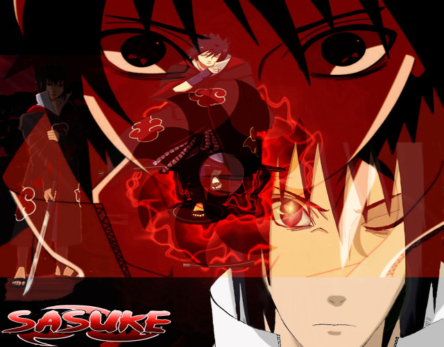 Anime character red black backgrounds free wallpaper for desktop - medium preview image