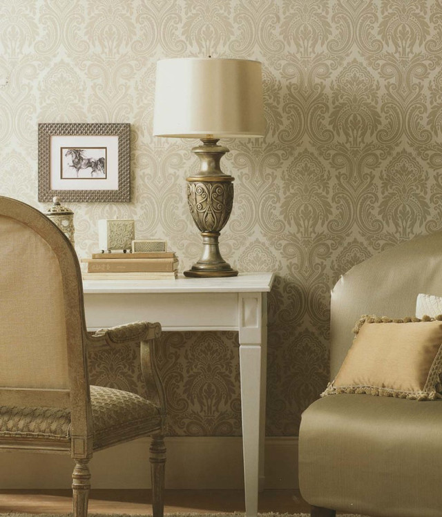 Chair table lamp room wallpapered free wallpaper for tablet - medium preview image