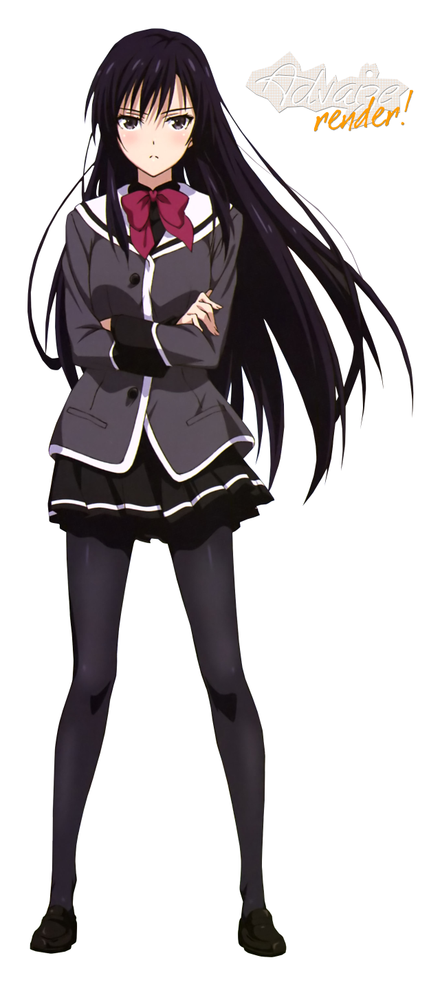 Girl uniform long hair bow free wallpaper for mobile - medium preview image