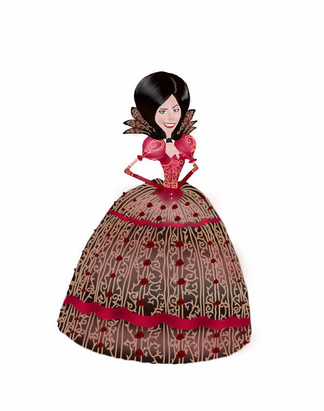 Paper doll woman red ribbon free wallpaper for mobile - medium preview image