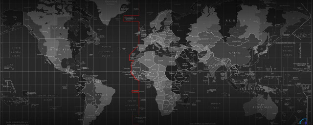 World map red line black #5 free wallpaper for desktop - medium preview image