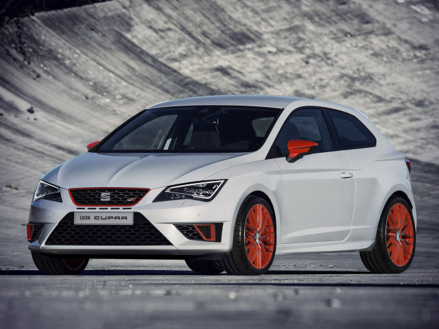 White car orange rims snowy free wallpaper for desktop - medium preview image
