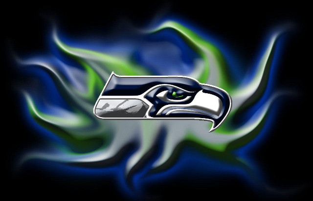 Seattle football logo blue green free wallpaper for desktop - medium preview image