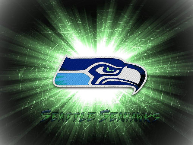 Seattle football logo green background free wallpaper for desktop - medium preview image