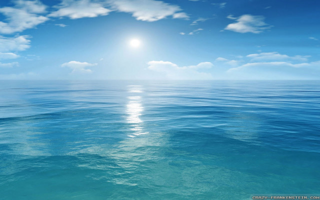 Bright sun ocean water blue #3 free wallpaper for desktop - medium preview image