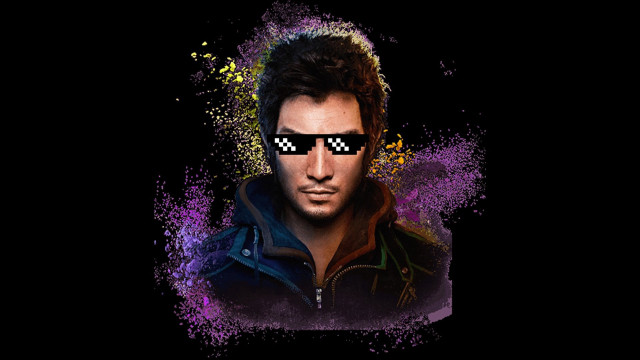 Man sunglasses checkered background image free wallpaper for desktop - medium preview image