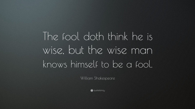 Fool thinks wise quote image free wallpaper for desktop - medium preview image