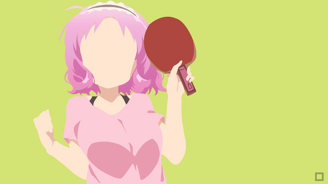 Woman holding ping pong paddle free wallpaper for desktop - medium preview image