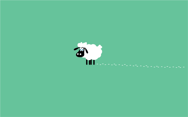 Sheep walking green field black free wallpaper for desktop - medium preview image