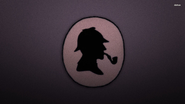 Silhouette man pipe hat hand free wallpaper for desktop - medium preview image
