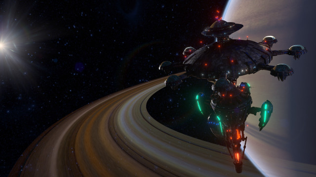 Space station planet star background #3 free wallpaper for desktop - medium preview image