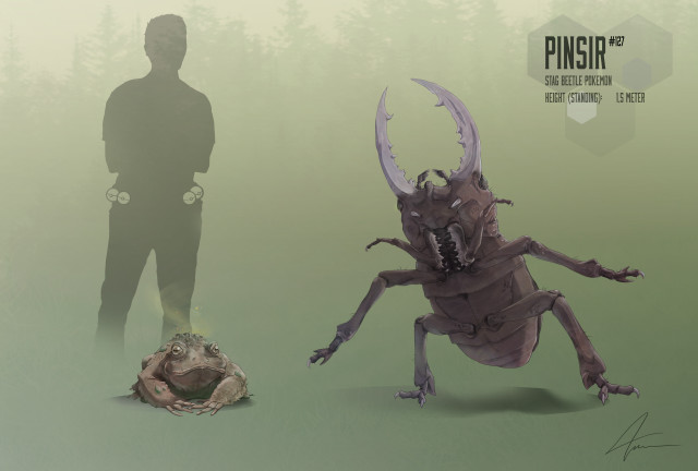 Bug man foggy forest shadow free wallpaper for desktop - medium preview image