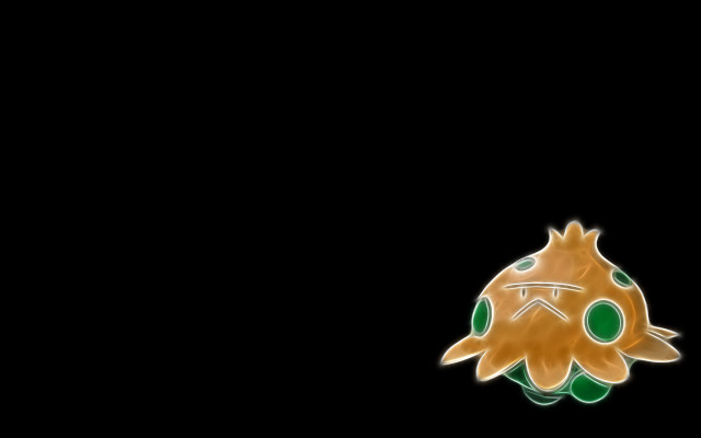 Black background green yellow flower free wallpaper for desktop - medium preview image