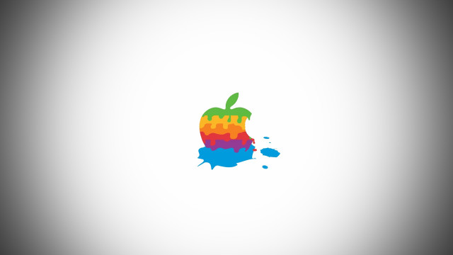 Colorful apple paint splash green free wallpaper for desktop - medium preview image