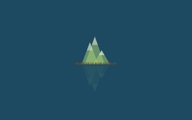 Small island mountain trees nature free wallpaper for desktop - medium preview image