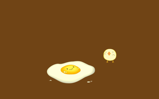Fried egg chicken brown pop free wallpaper for desktop - medium preview image
