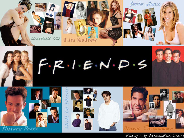 Friends collage man woman background free wallpaper for desktop - medium preview image
