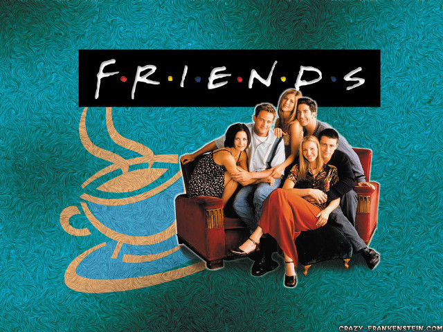 Friends movie poster group couch #2 free wallpaper for desktop - medium preview image