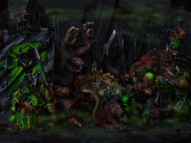 Zombie figurines green paint display free wallpaper for desktop - medium preview image