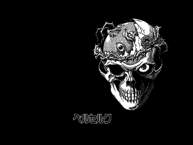 Skull rose head name side free wallpaper for desktop - medium preview image