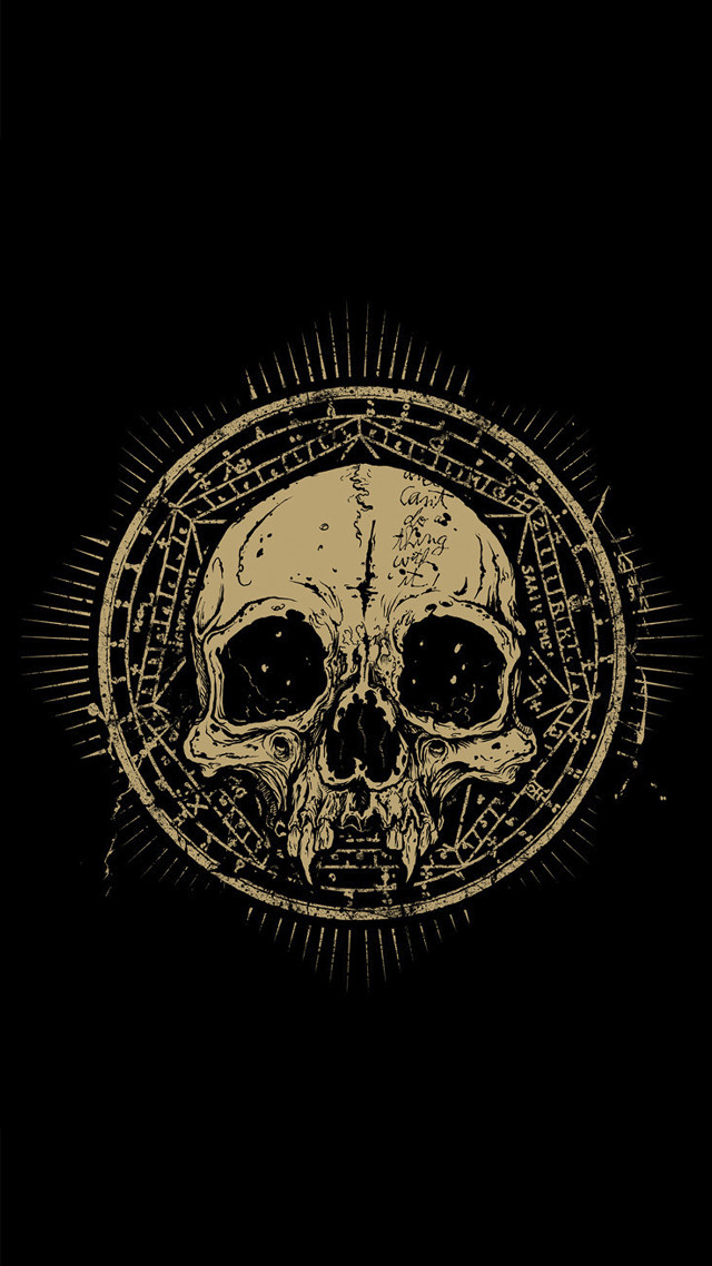 Skull cross circle sunburst design #2 free wallpaper for mobile - medium preview image