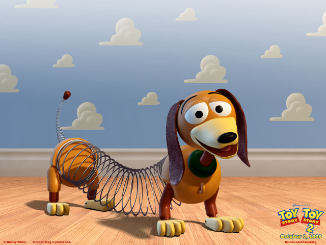 Cartoon dog string toy clouds free wallpaper for desktop - medium preview image