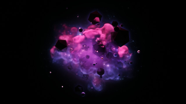 Purple black bubbles stars background free wallpaper for desktop - medium preview image