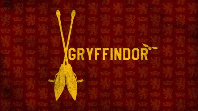 Gryffindor spoons leaf red pattern free wallpaper for desktop - medium preview image