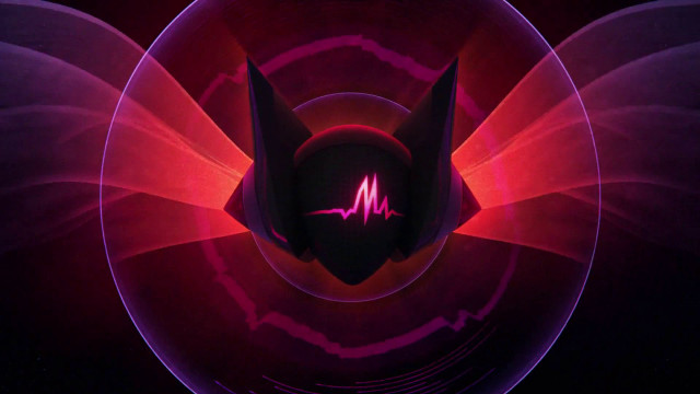 Purple red abstract heartbeat symbol free wallpaper for desktop - medium preview image