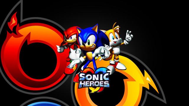 Sonic group hedgehogs black background free wallpaper for desktop - medium preview image