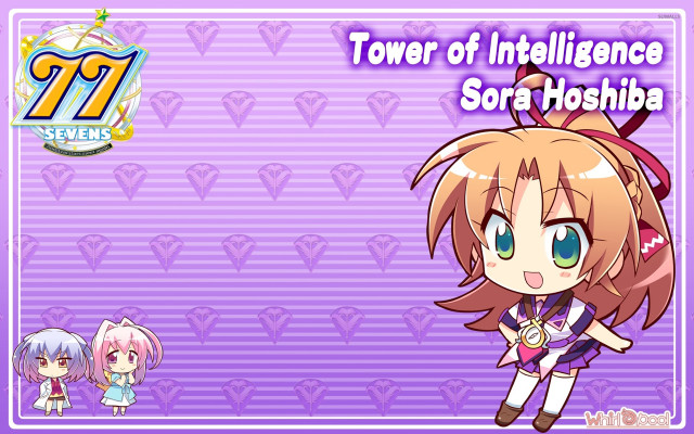 Cartoon character purple background girl free wallpaper for desktop - medium preview image